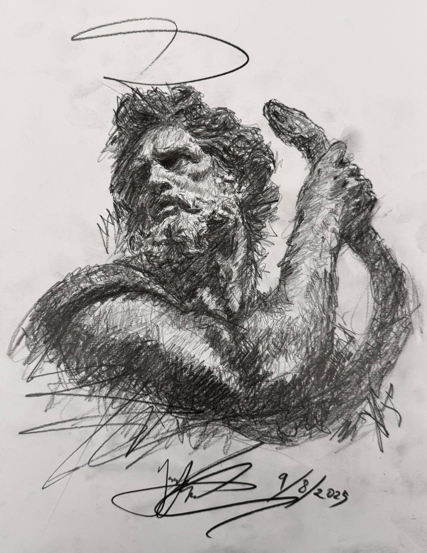 Laocoön Gripping a Serpent